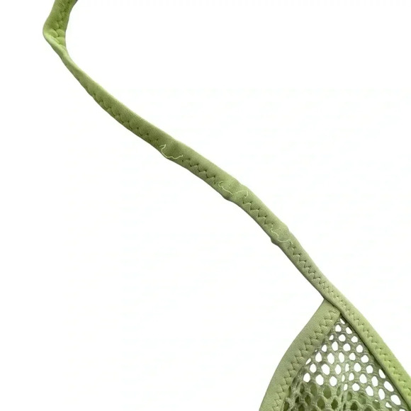 Yellow fishnet bikini top with lining inside and straps. Size Small summer swim - Picture 6 of 8
